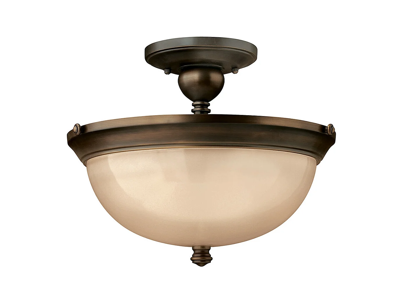 Elstead Mayflower - 3 licht Semi Flush Deckenleuchte Olde Bronze, E27