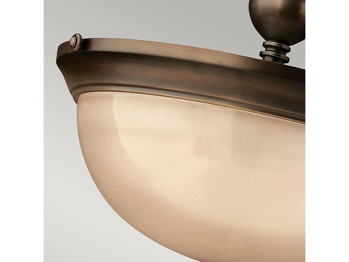 Elstead Mayflower - 3 licht Semi Flush Deckenleuchte Olde Bronze, E27