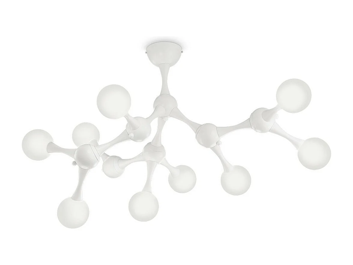 Ideal Lux Nodino Plafonnier à 9 bras moyens, blanc, G9