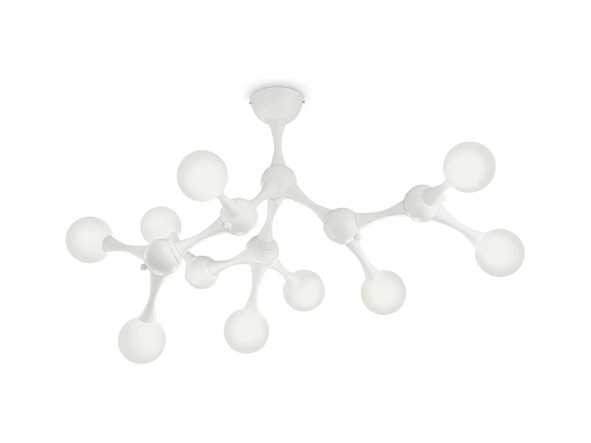 Ideal Lux Nodino Plafonnier à 9 bras moyens, blanc, G9