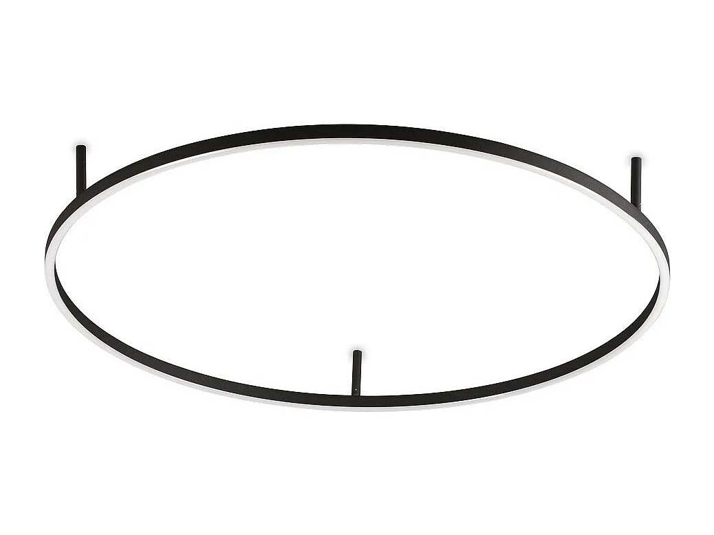 Ideal Lux ORACLE SLIM 90 cm Non Dim 2700K Okrągła Zintegrowana Lampa Sufitowa LED Półpłaska Czarna