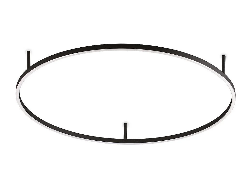 Ideal Lux ORACLE SLIM 90 cm Non Dim 2700K Okrągła Zintegrowana Lampa Sufitowa LED Półpłaska Czarna