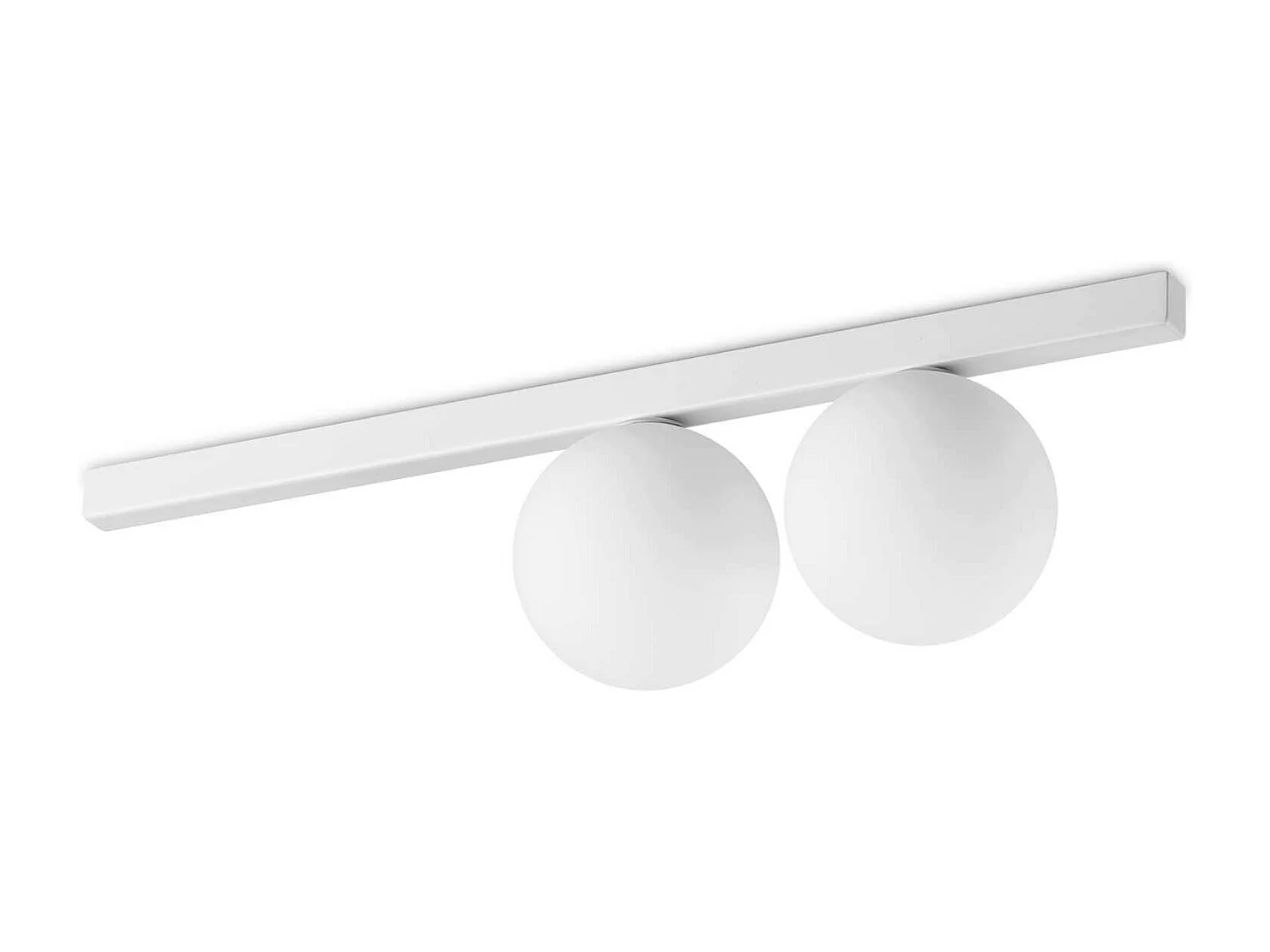 Ideal Lux BINOMIO Plafonnier Globe à 2 Lumières Blanc