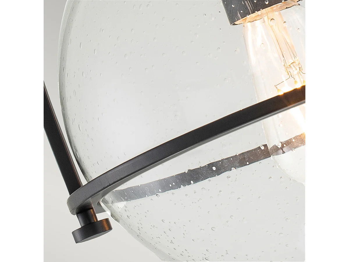 Elstead Hinkley Somerset Globe Deckenleuchte Schwarz