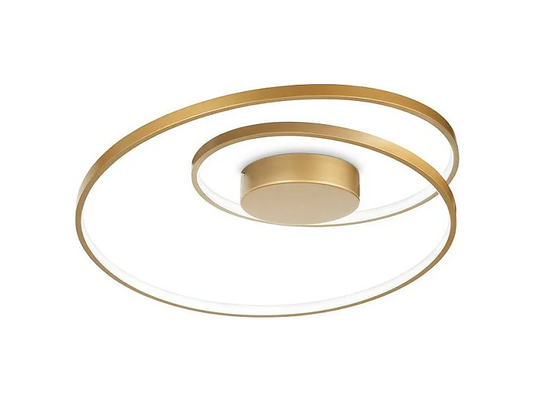 Ideal Lux OZ Integrierte LED-Deckenleuchte, halbbündig, Messing, 2700 K