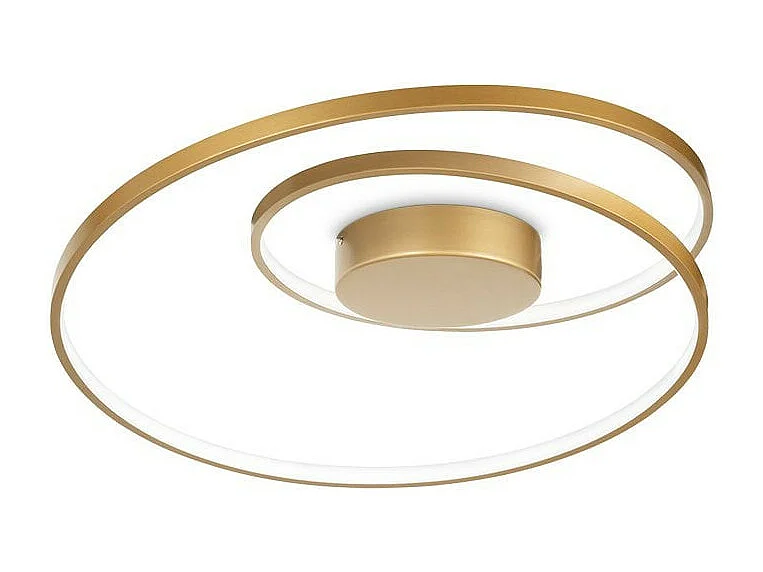 Ideal Lux OZ Zintegrowana lampa sufitowa LED półpłaska mosiądz 2700K