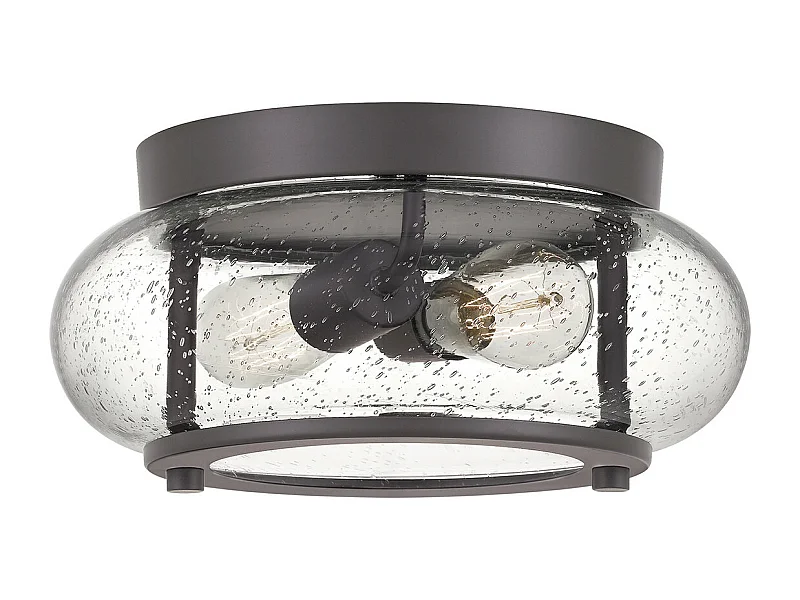 Elstead Trilogy 2 Light Flush Mount, bronzo antico, E27