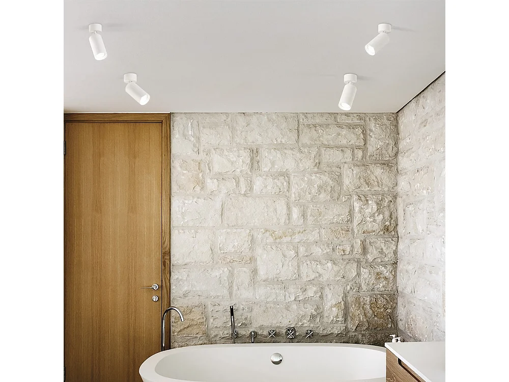 Ideal Lux DYNAMITE Plafonnier Intérieur 1 Lumière Blanc, GU10