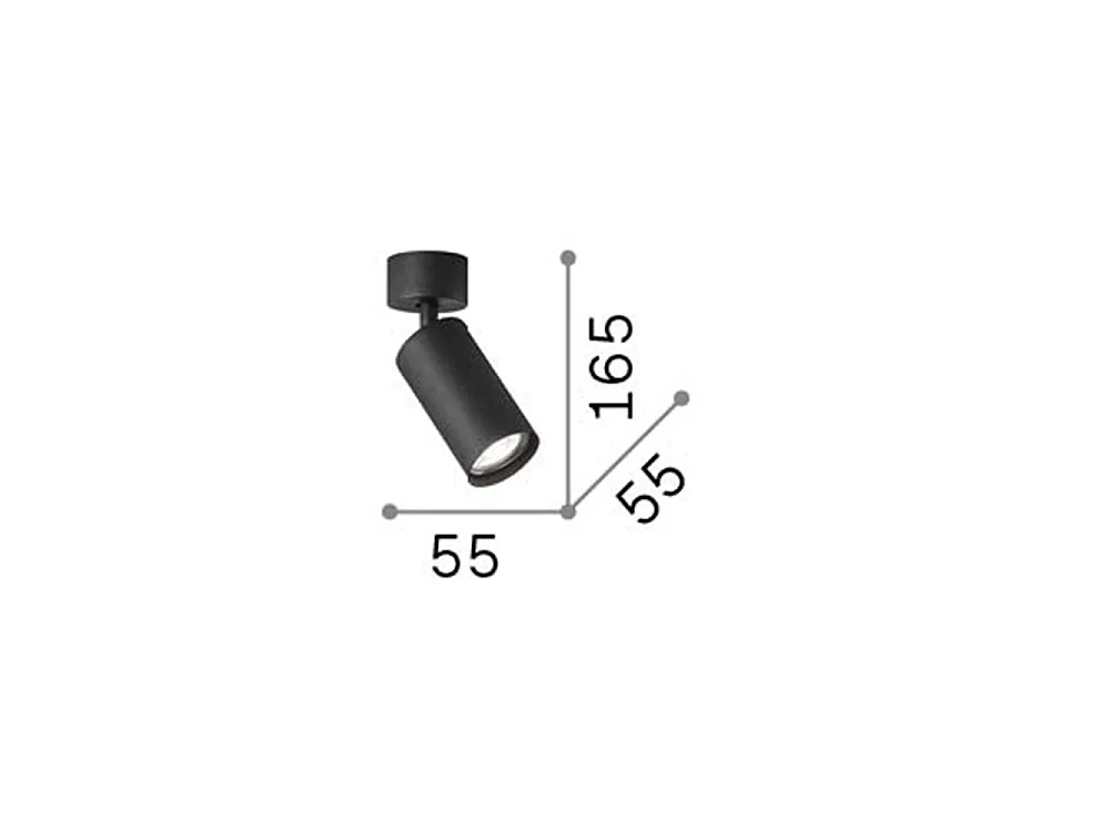 Ideal Lux DYNAMITE Plafonnier Intérieur 1 Lumière Blanc, GU10