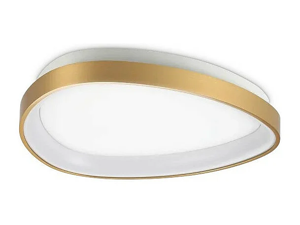 Ideal Lux GEMINI 42,5 cm LED-integrierte halbbündige Deckenleuchte, Messing, 2700 K