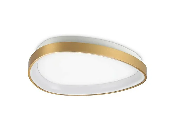 Ideal Lux GEMINI 42,5 cm LED-integrierte halbbündige Deckenleuchte, Messing, 2700 K
