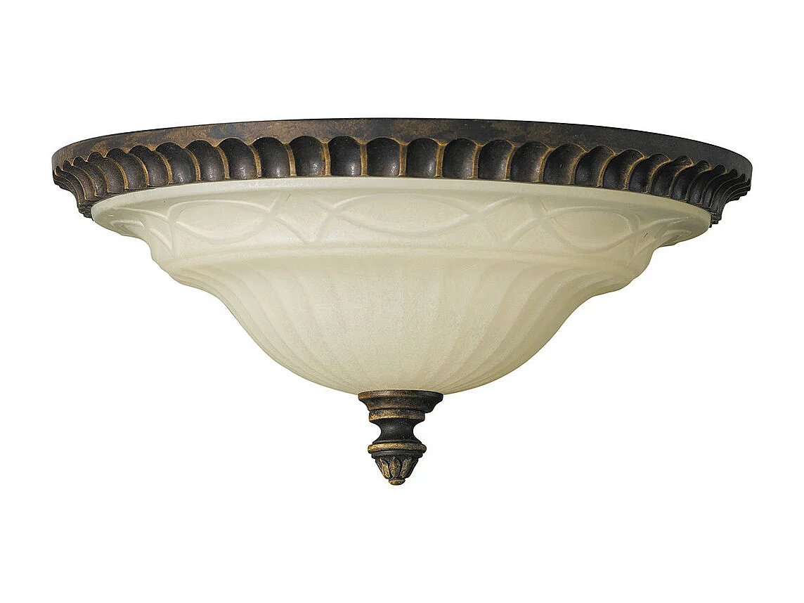 Elstead Drawing Room - 2 licht Flush Deckenleuchte Walnuss, E27