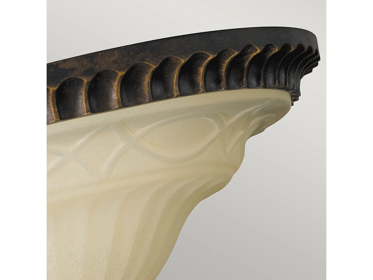 Elstead Drawing Room - 2 licht Flush Deckenleuchte Walnuss, E27