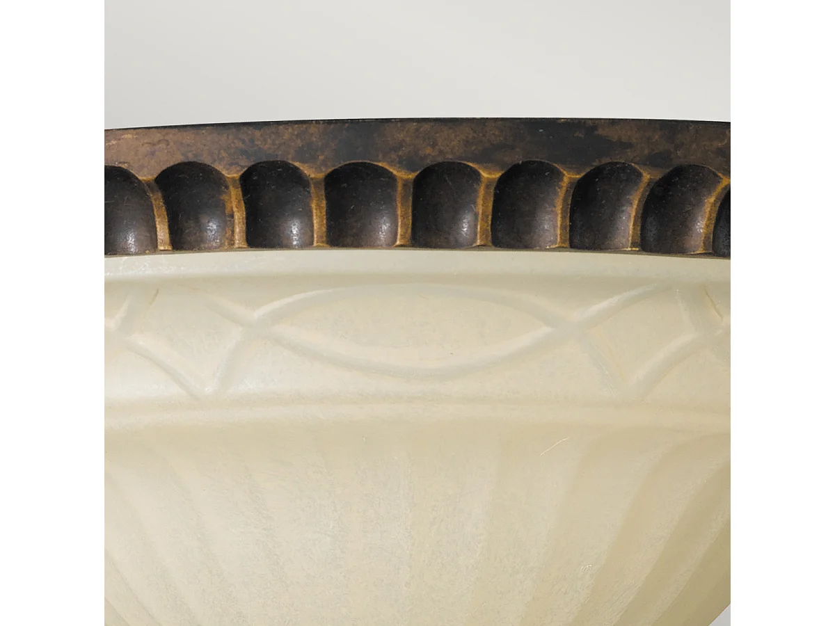 Elstead Drawing Room - 2 licht Flush Deckenleuchte Walnuss, E27