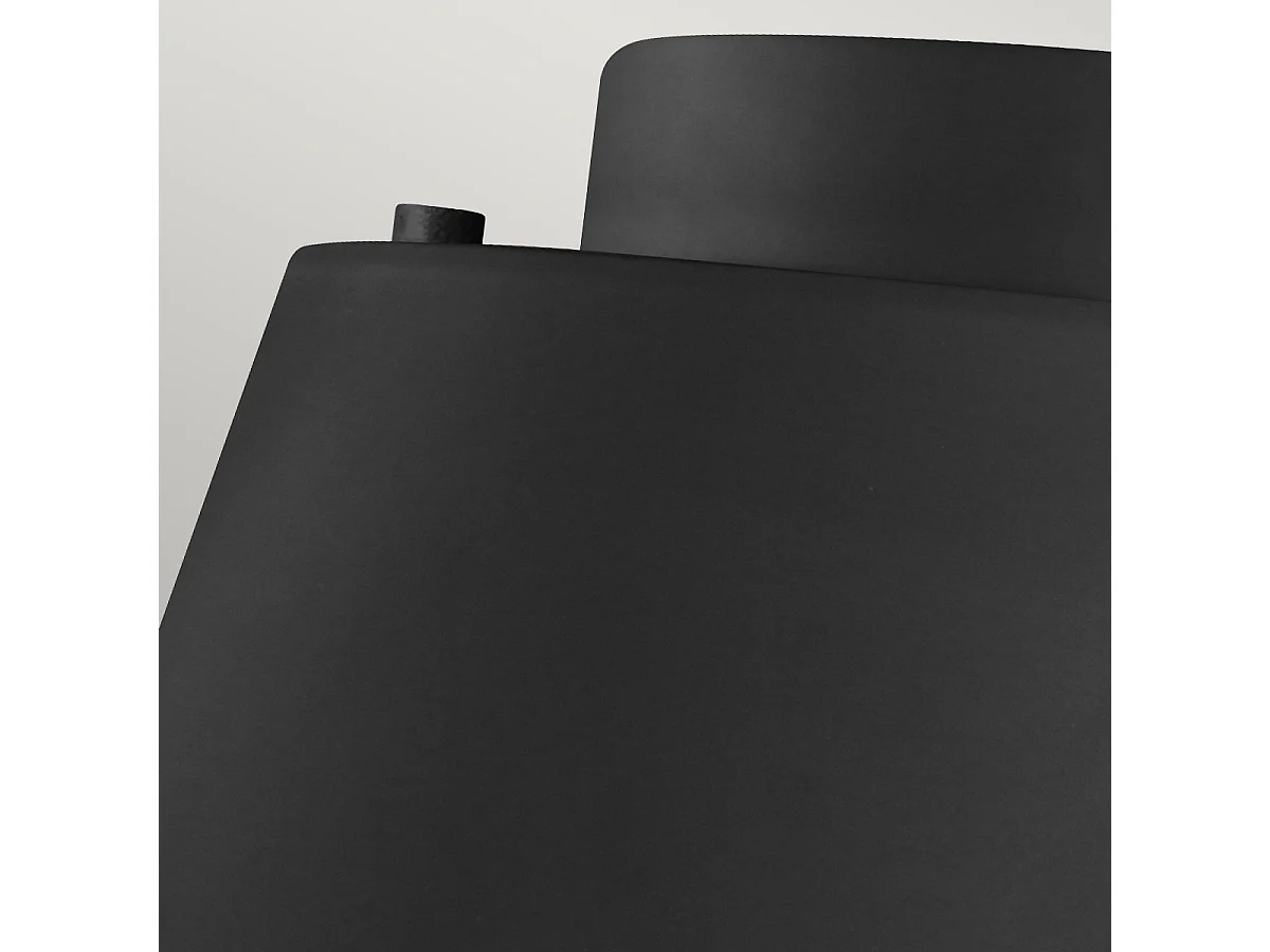 Elstead Asher 3 licht Flush Deckenleuchte, Midnight Black, E14