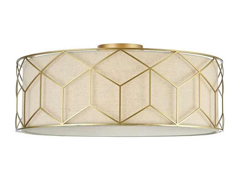 Messina Halbbündige zylindrische Deckenlampe Gold, 5 Licht, E27