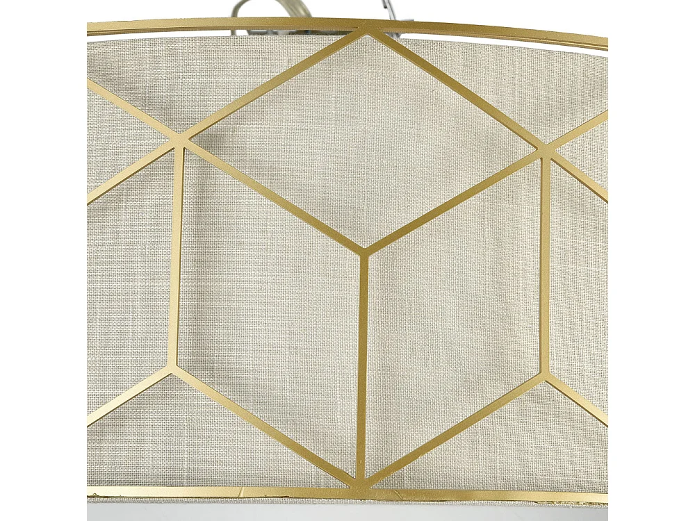 Messina Plafonnier cylindrique semi-encastré doré, 5 lumières, E27