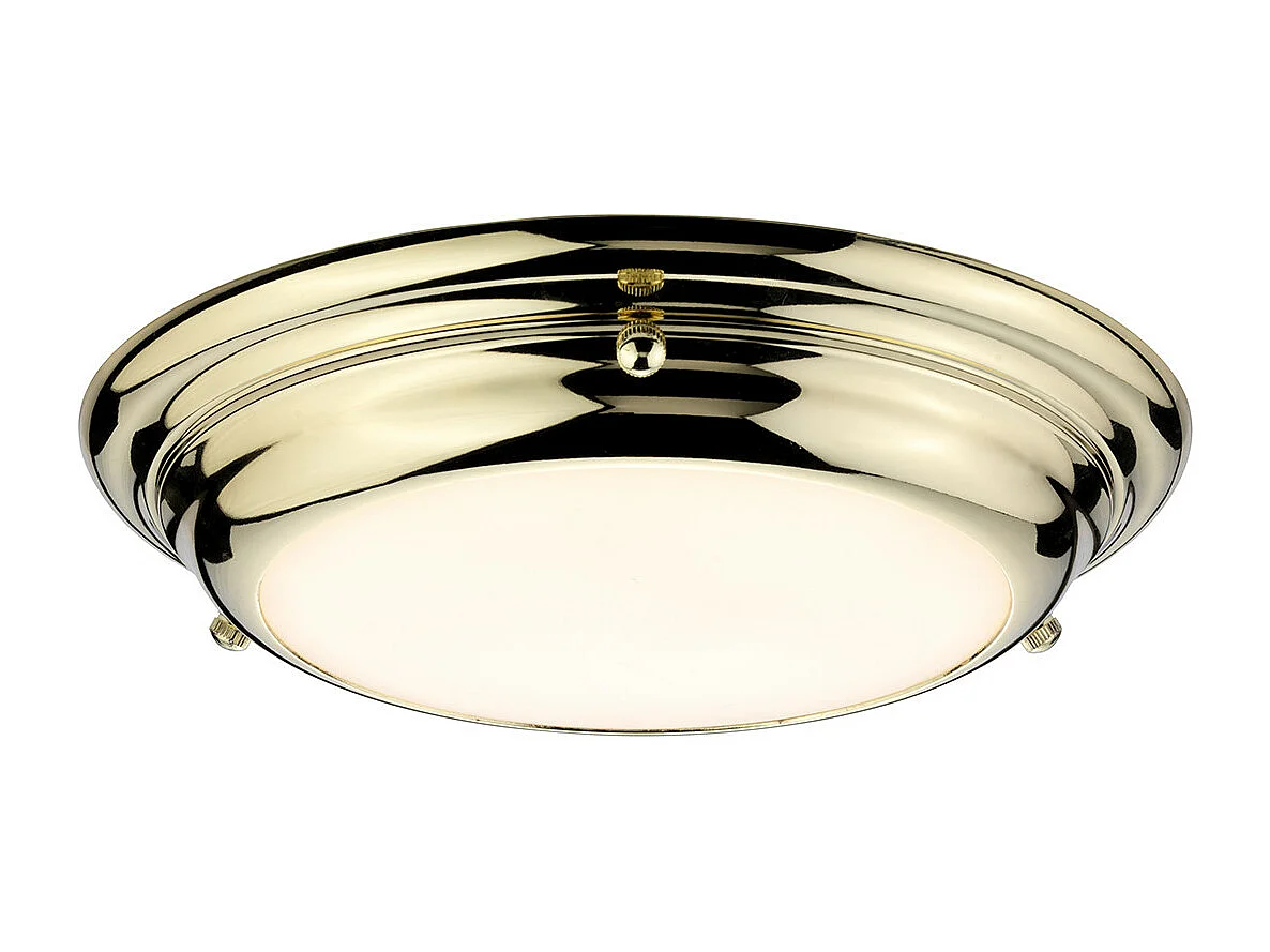 Elstead Welland 1 Ljus Mini LED Flush Light - Polerad mässing