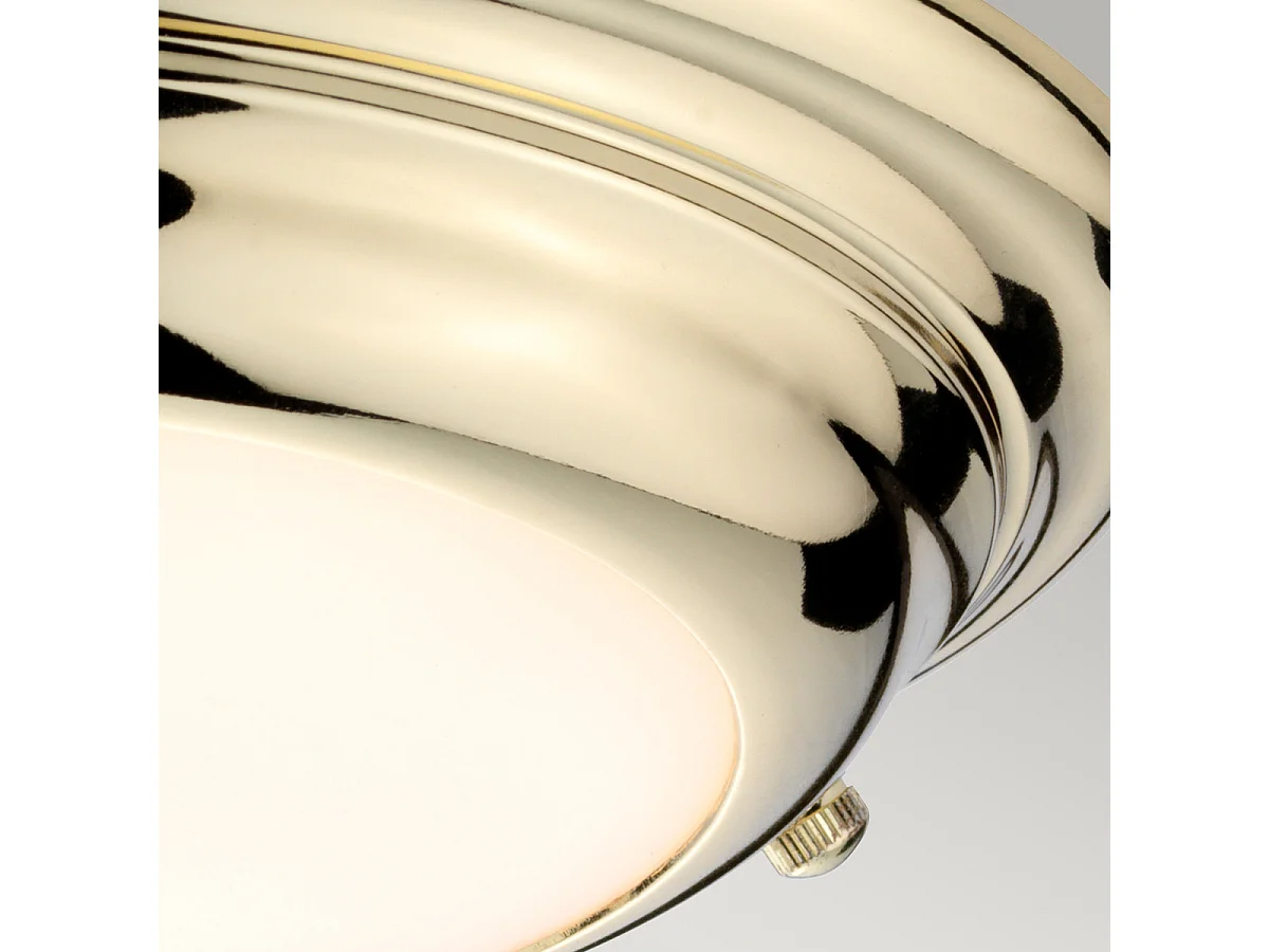 Elstead Welland 1 Ljus Mini LED Flush Light - Polerad mässing