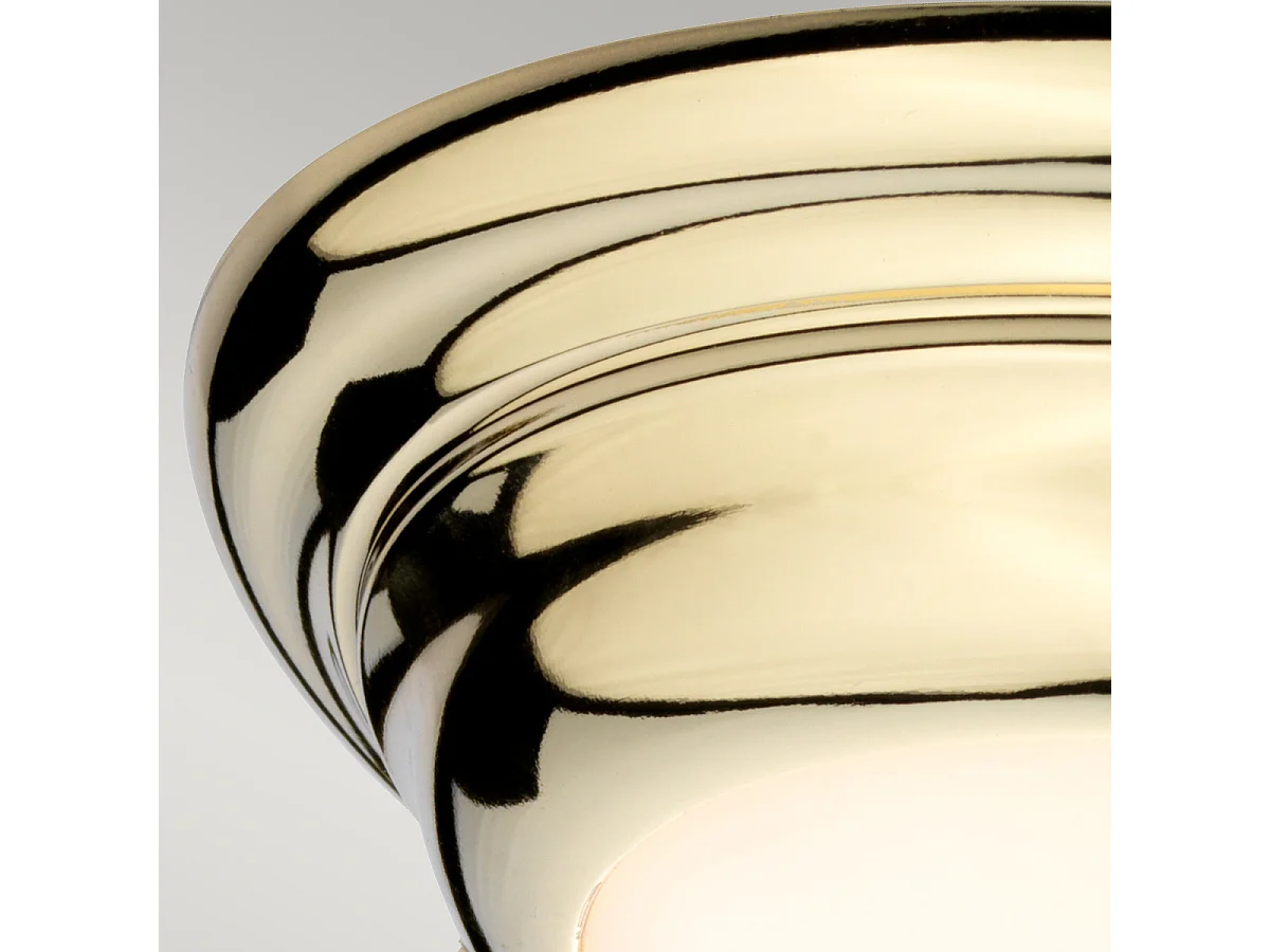 Elstead Welland 1 Ljus Mini LED Flush Light - Polerad mässing