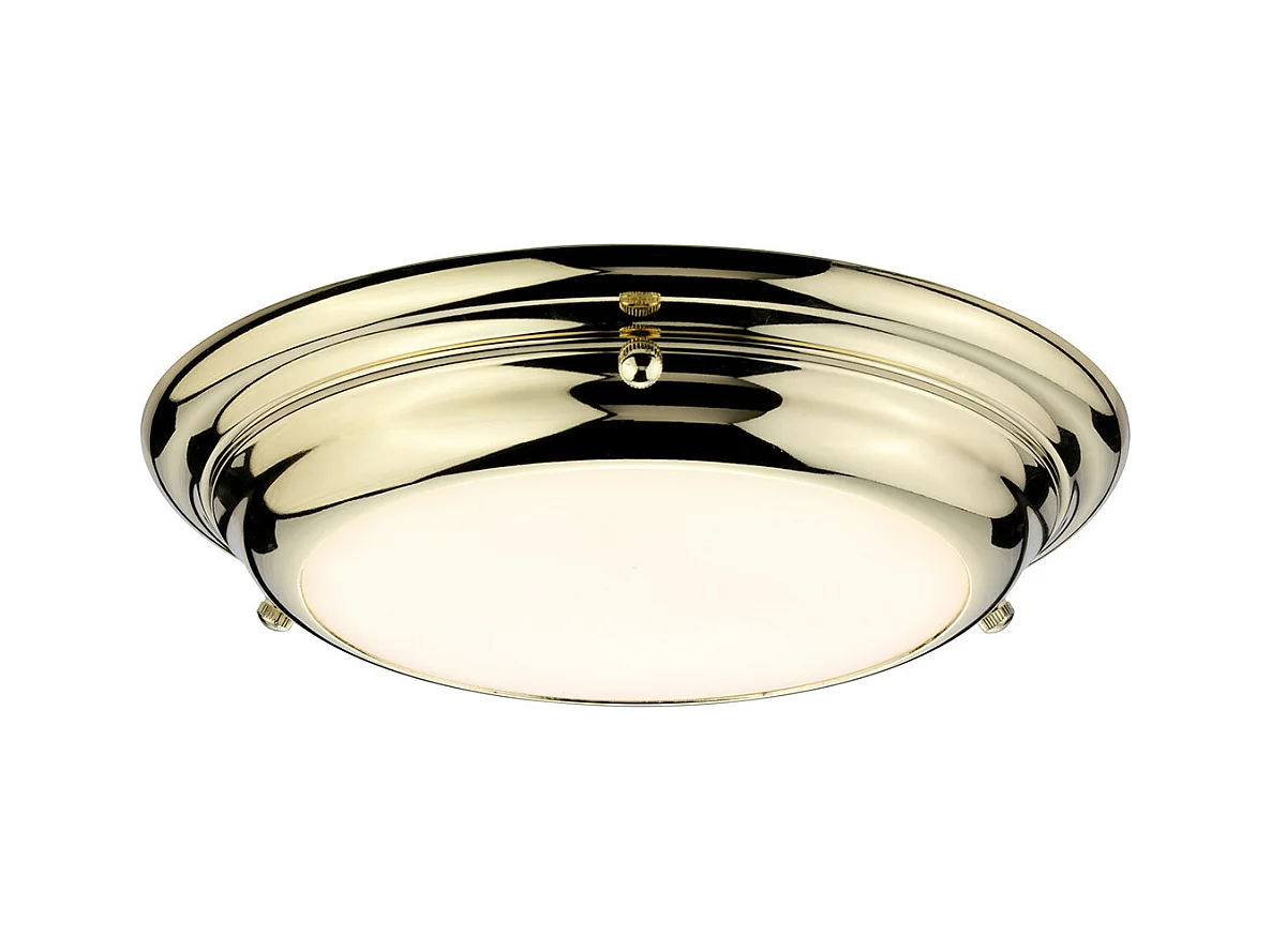 Elstead Welland Mini plafonnier LED à 1 lumière Laiton poli