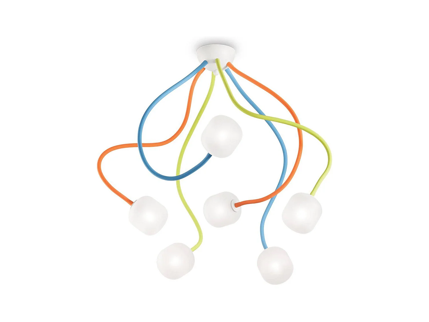 Ideal Lux Octopus - 6 licht Multi Arm Deckenleuchte Multicolor