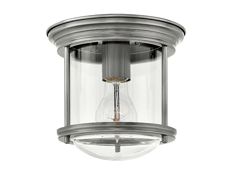 Hadrian Hinkley 1 luce da incasso nichel antico con vetro IP44