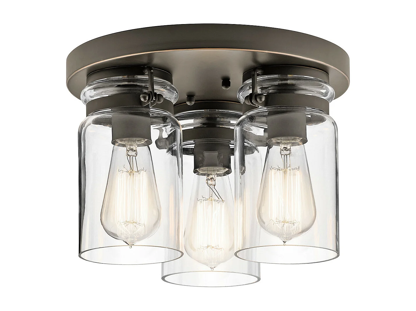 Elstead Brinley - Plafoniera a 3 luci da incasso a soffitto Nichel spazzolato, E27