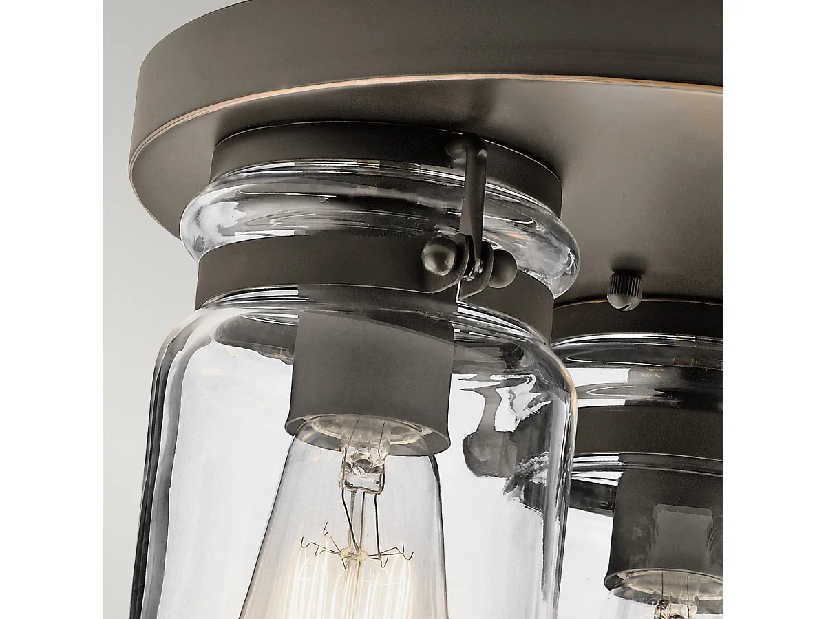 Elstead Brinley - Plafoniera a 3 luci da incasso a soffitto Nichel spazzolato, E27