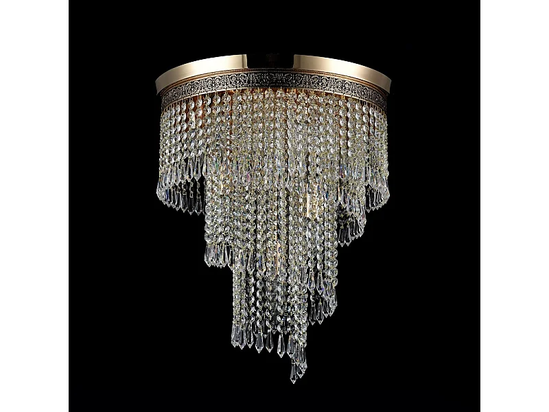 Cascade Araña Oro & Cristal, 7 Luces, E14