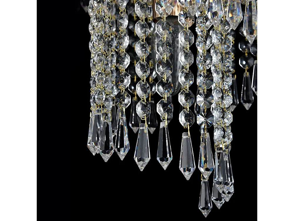 Cascade Lampadario Oro & Cristallo, 7 Luci, E14