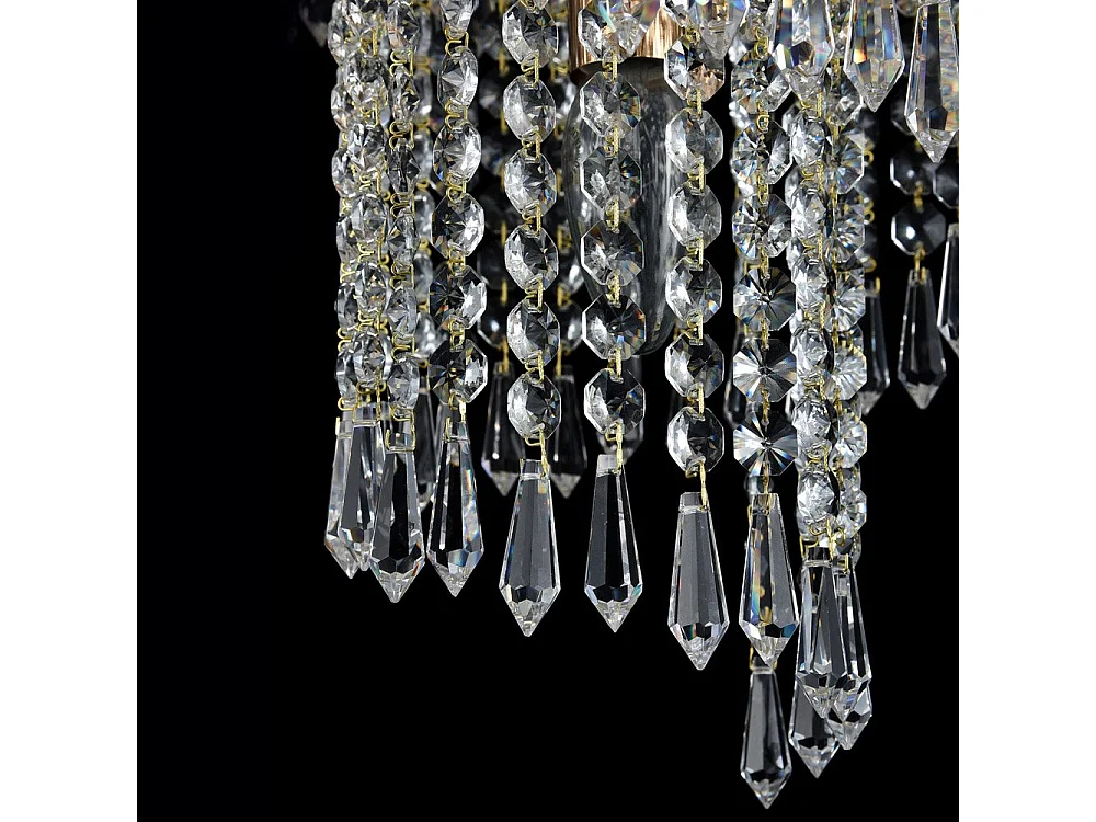 Cascade Araña Oro & Cristal, 7 Luces, E14