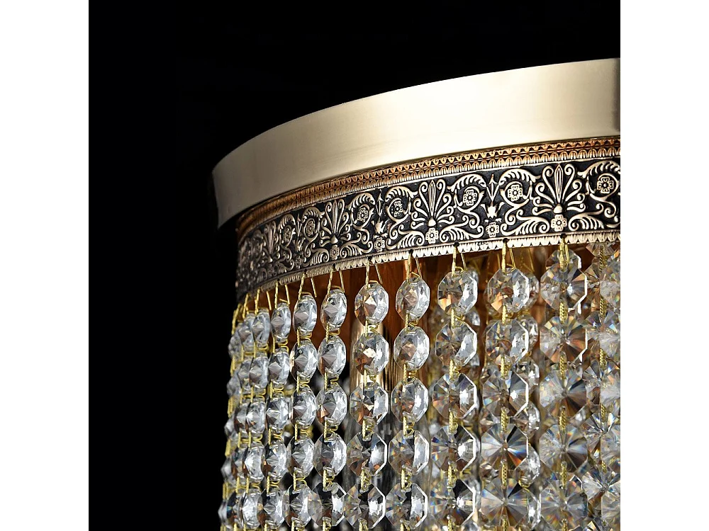 Cascade Araña Oro & Cristal, 7 Luces, E14
