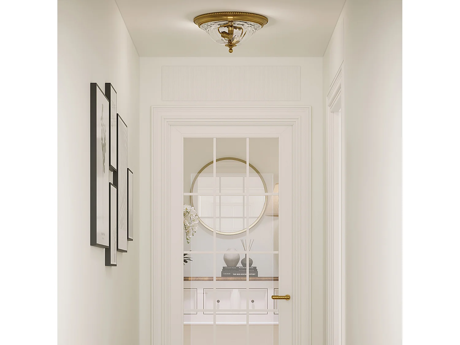 Elstead Cambridge - Plafoniera da incasso a 2 luci in ottone brunito, attacco E27