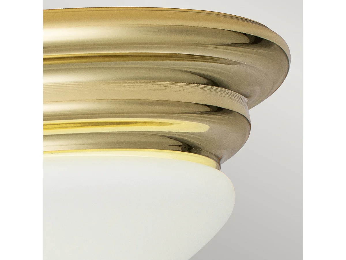 Elstead Brompton Dekorativ taklampa i polerad mässing, IP44