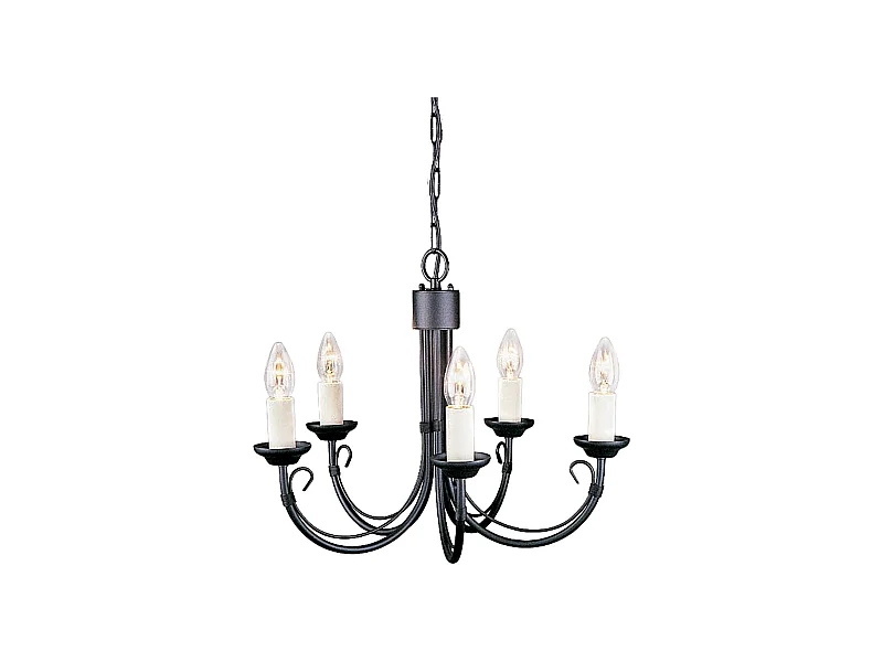 Elstead Chartwell - Lampadario 5 Luci Finitura Nera, E14
