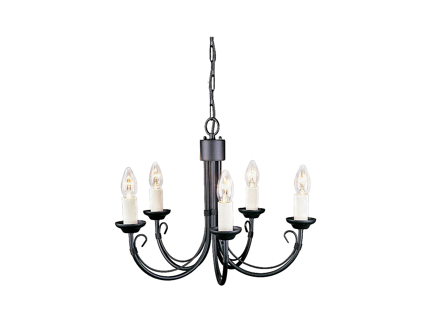 Elstead Chartwell - Lampadario 5 Luci Finitura Nera, E14