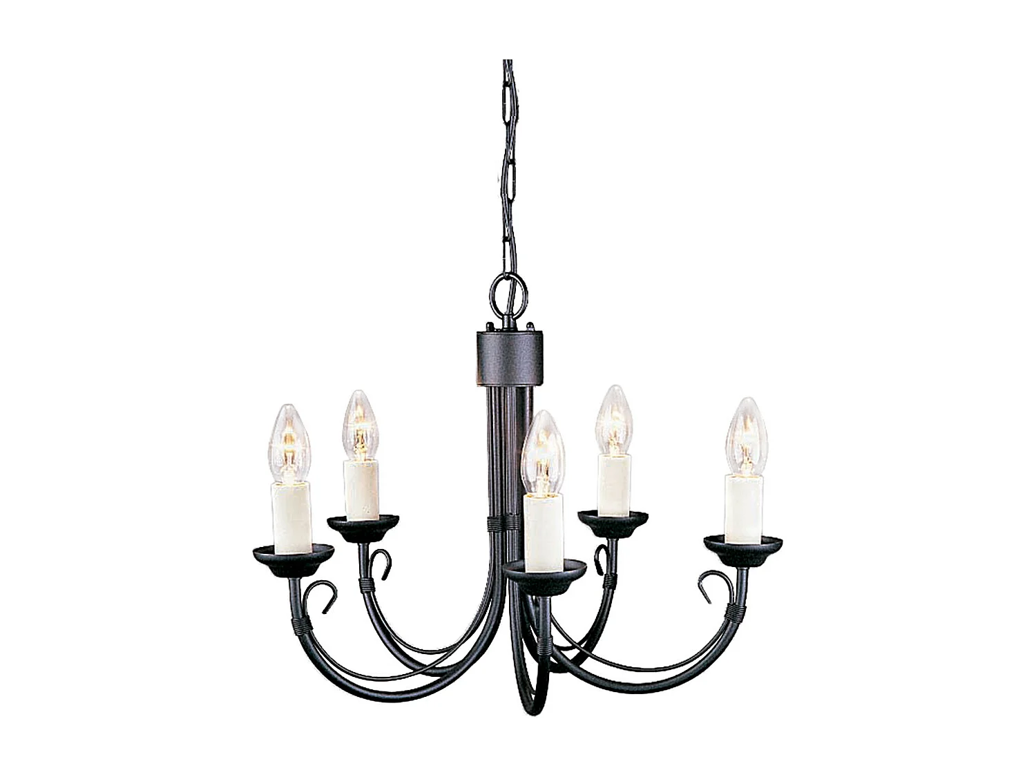 Elstead Chartwell - Lampadario 5 Luci Finitura Nera, E14