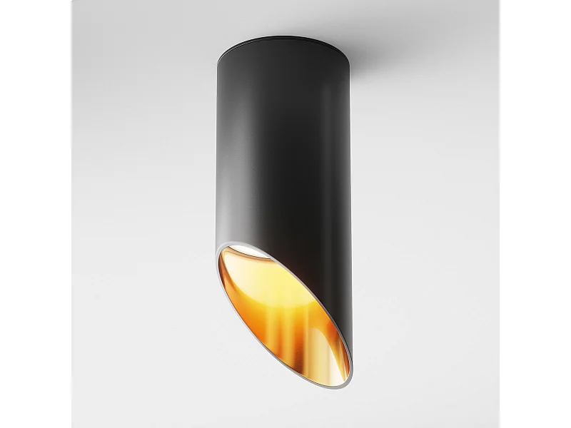 Maytoni Lipari Downlight monté en surface noir, or, 15cm GU10