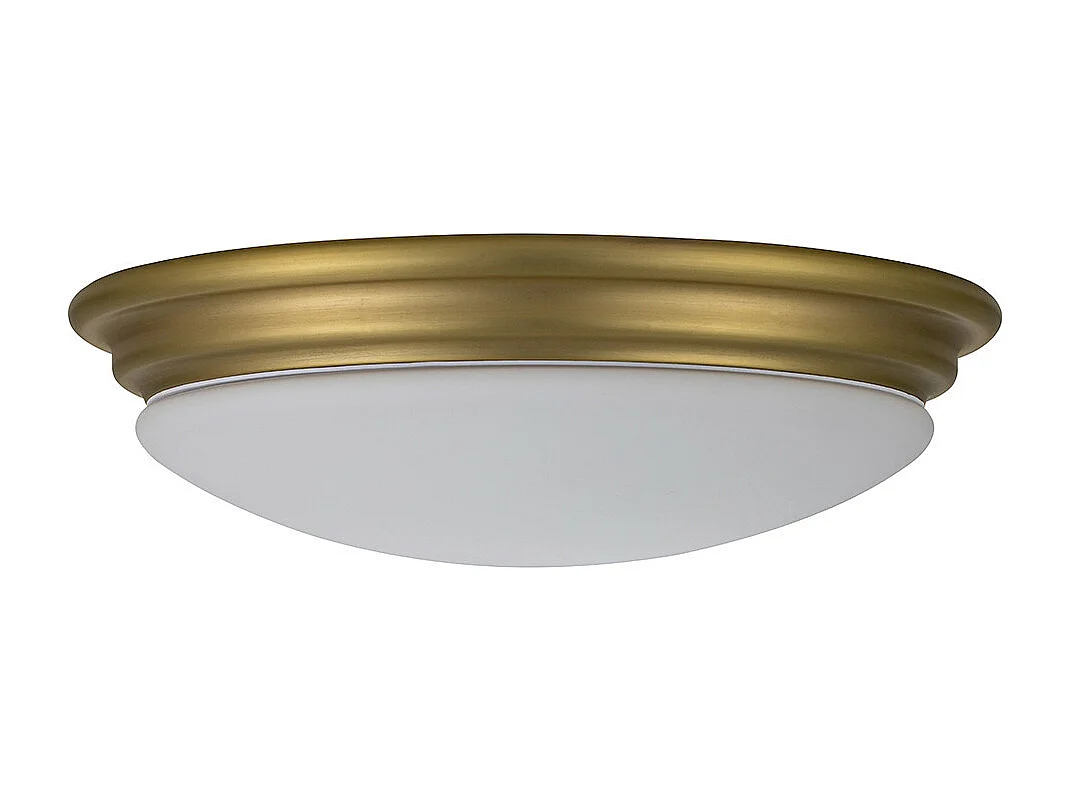 Elstead Brompton Dekorative Unterputz-Deckenleuchte aus gebürstetem Messing, IP44