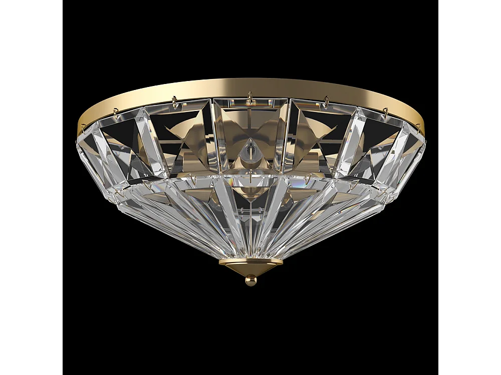 Maytoni Facet Neoclassic Bowl Halbbündige Deckenleuchte Gold