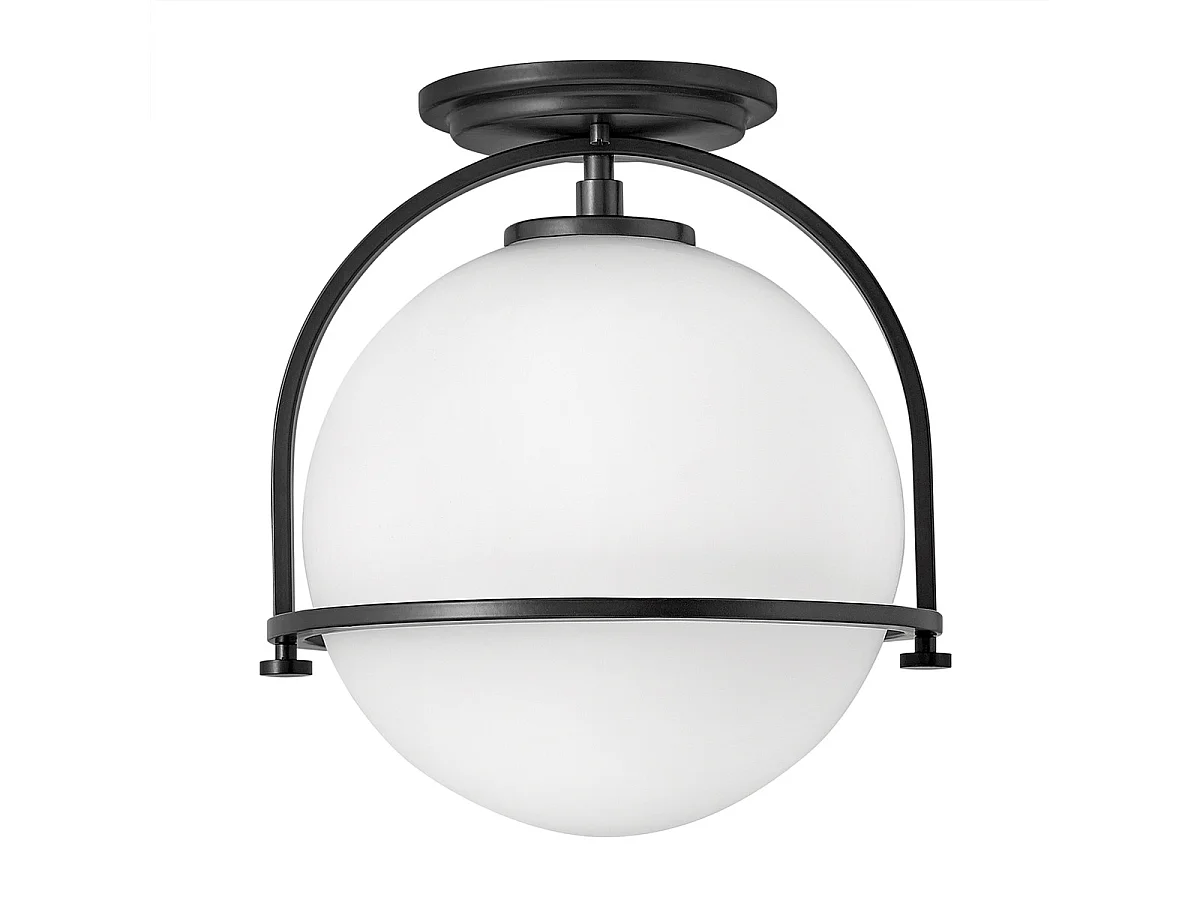 Elstead Hinkley Somerset Globe Deckenleuchte Schwarz