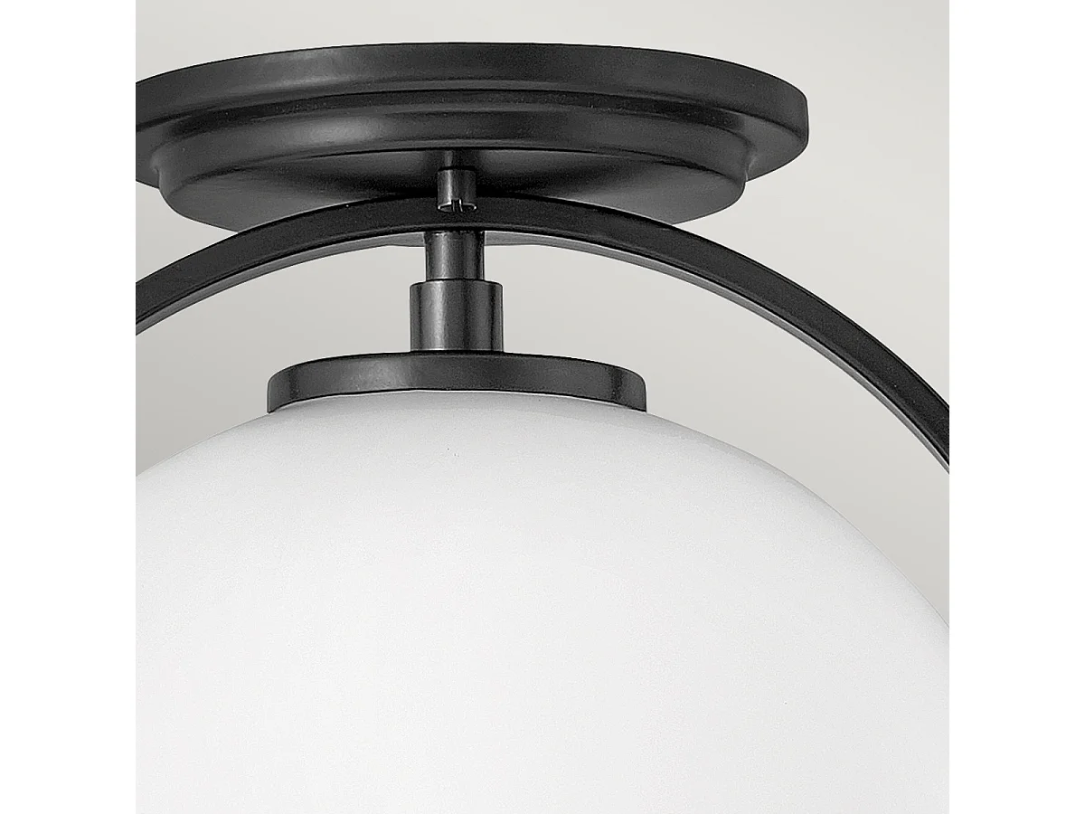 Elstead Hinkley Somerset Globe Deckenleuchte Schwarz