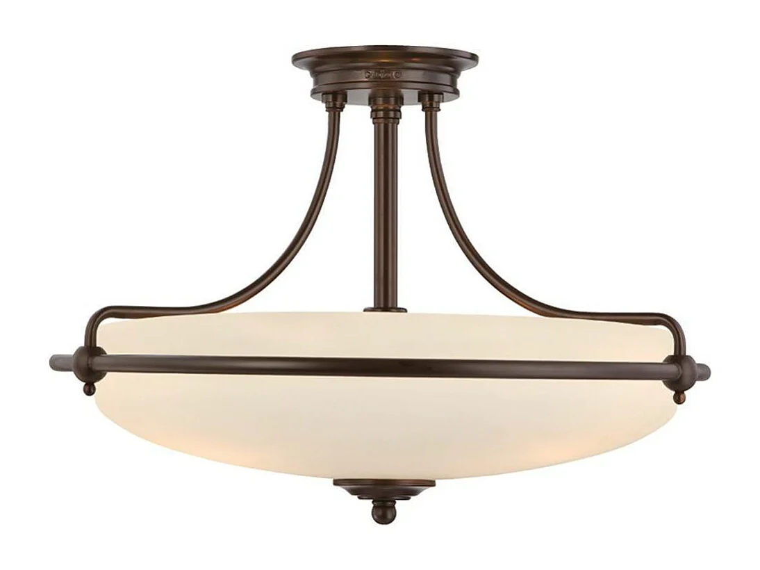Elstead Griffin - 4 licht Semi Flush Deckenleuchte Palladian Bronze, E27