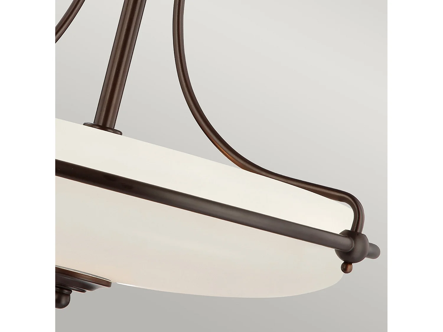 Elstead Griffin 4 Ljus Semi Flush Ceiling Light Palladian Brons, E27