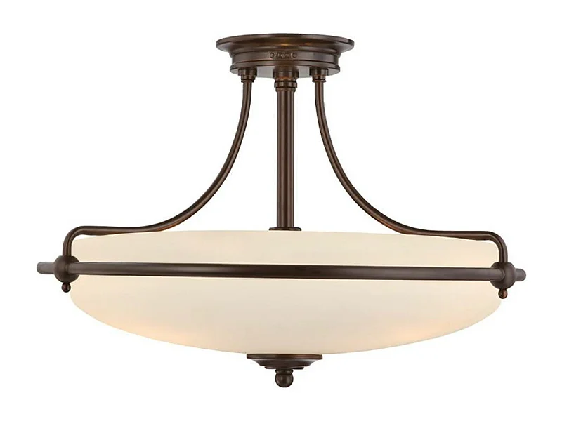 Elstead Griffin 4 Ljus Semi Flush Ceiling Light Palladian Brons, E27