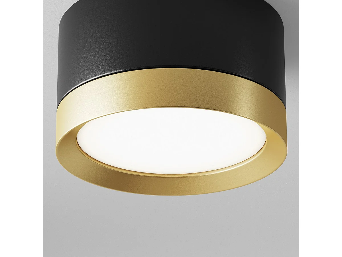 Maytoni Hoop Downlight montato su superficie Nero, Oro, 5cm, GX53