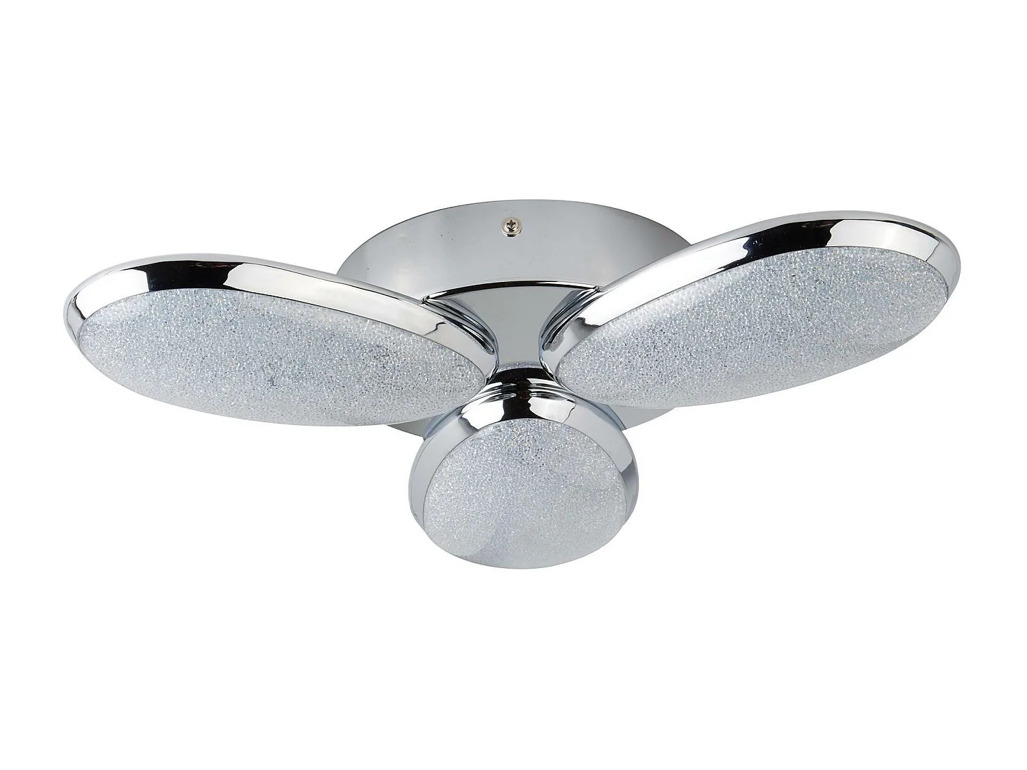 Searchlicht Lori - Integrierte LED Flush Multi Arm Deckenleuchte Chrom, Weiß