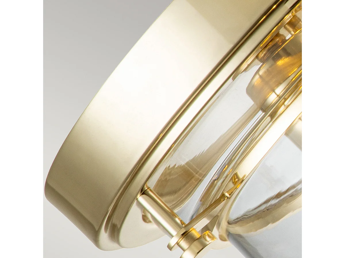 Elstead Quoizel Whistling Skål Halvspolat takljus polerad mässing, IP44