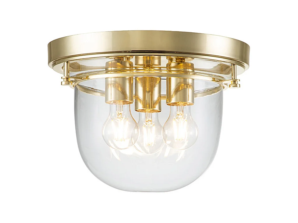 Elstead Quoizel Whistling Plafonnier semi-encastré Bowl laiton poli, IP44